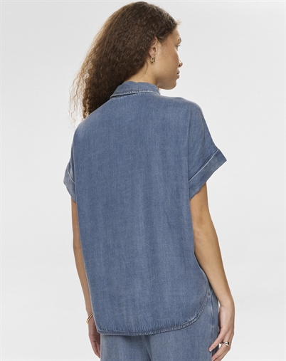 Nümph - NUElida Sleeveless Skjorte - Snow Washed Denim